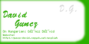 david guncz business card